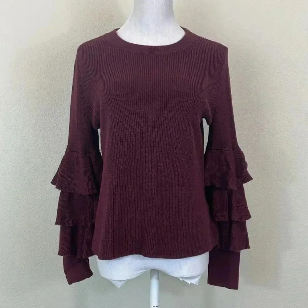 1.State ruffle sleeve sweater size xs